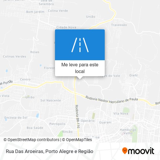 Rua Das Aroeiras mapa