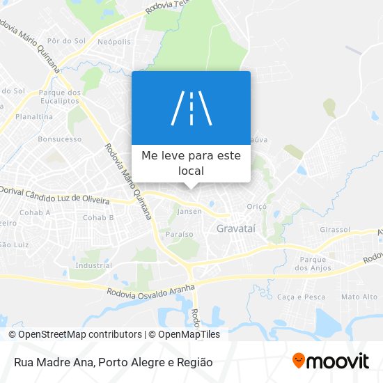 Rua Madre Ana mapa