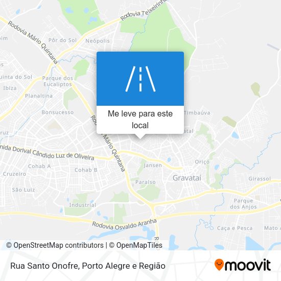 Rua Santo Onofre mapa
