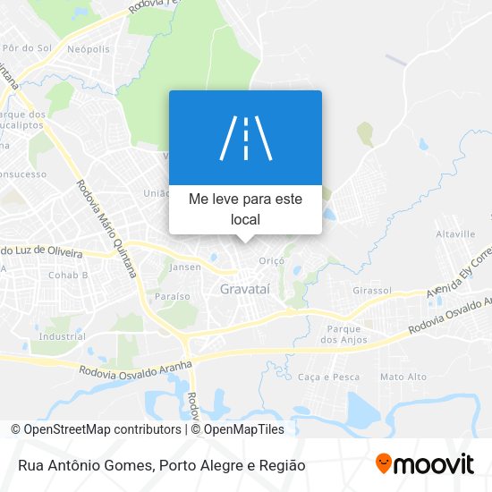 Rua Antônio Gomes mapa