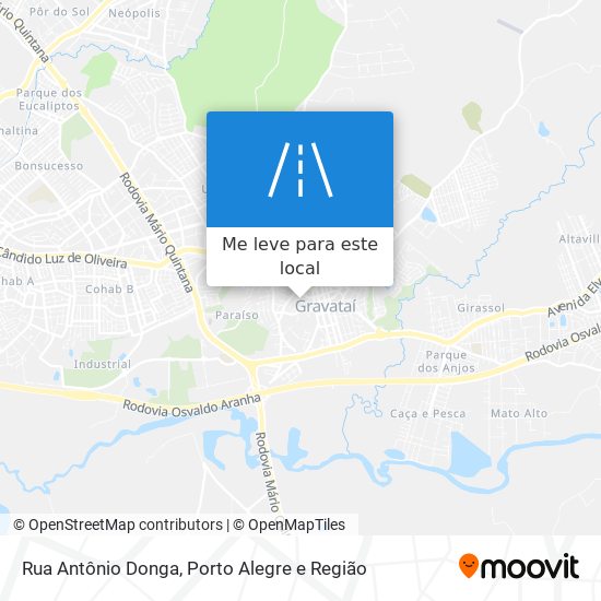 Rua Antônio Donga mapa