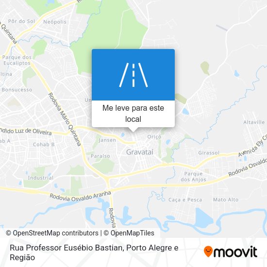 Rua Professor Eusébio Bastian mapa