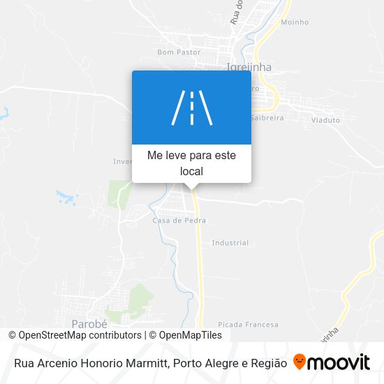 Rua Arcenio Honorio Marmitt mapa