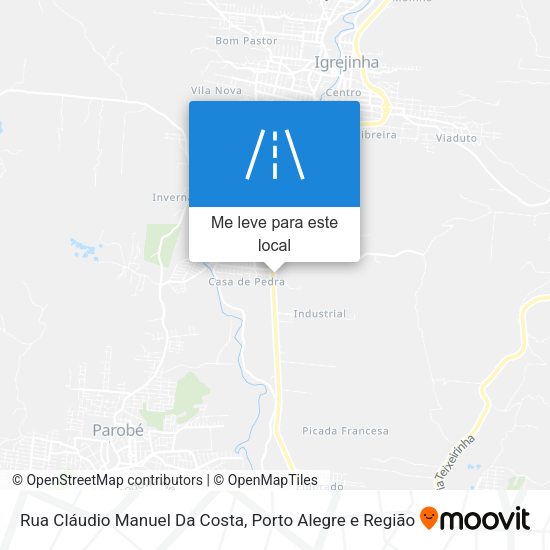 Rua Cláudio Manuel Da Costa mapa