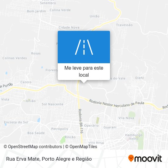 Rua Erva Mate mapa