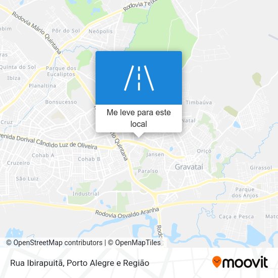 Rua Ibirapuitã mapa