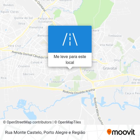 Rua Monte Castelo mapa