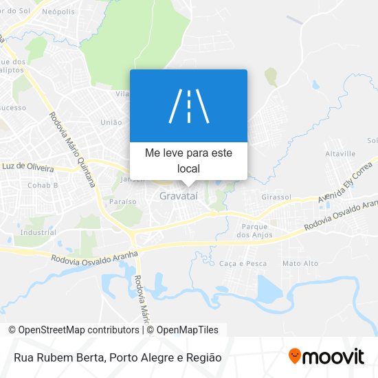 Rua Rubem Berta mapa