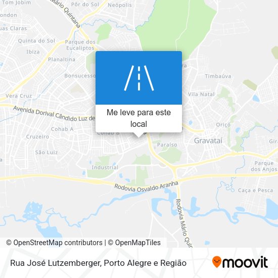 Rua José Lutzemberger mapa