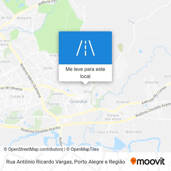Rua Antônio Ricardo Vargas mapa