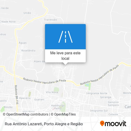 Rua Antônio Lazareti mapa