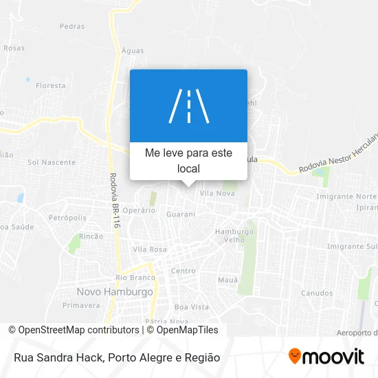 Rua Sandra Hack mapa