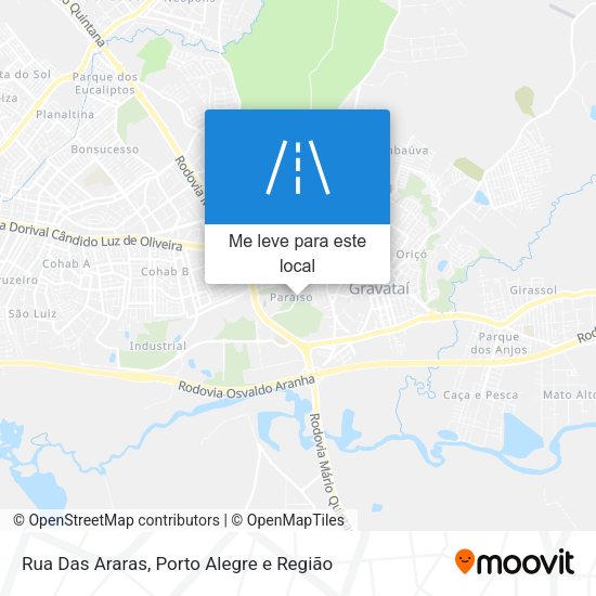 Rua Das Araras mapa