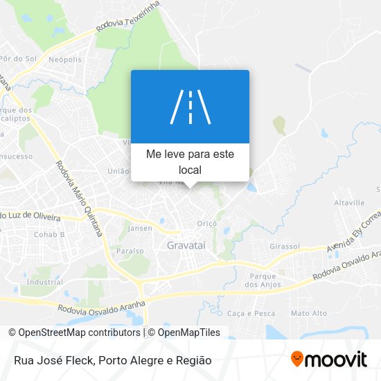 Rua José Fleck mapa