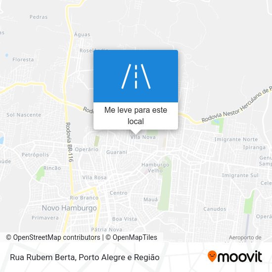 Rua Rubem Berta mapa