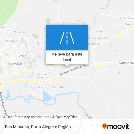 Rua Minuano mapa