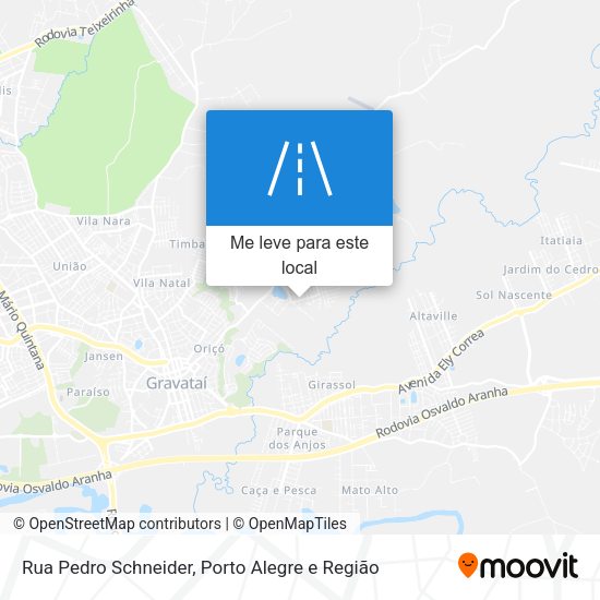 Rua Pedro Schneider mapa