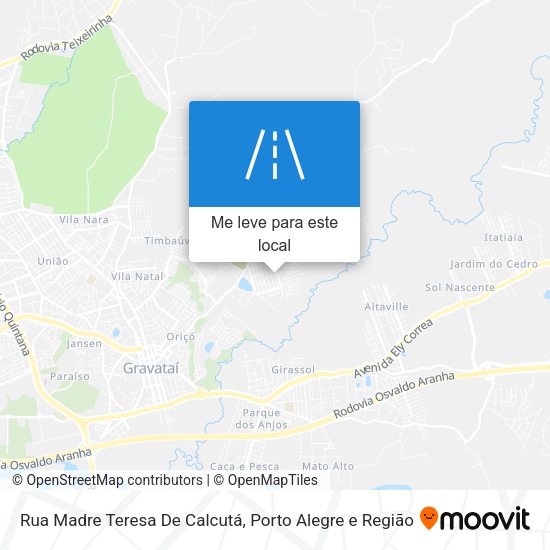 Rua Madre Teresa De Calcutá mapa