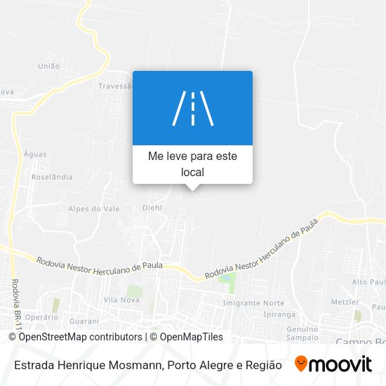 Estrada Henrique Mosmann mapa
