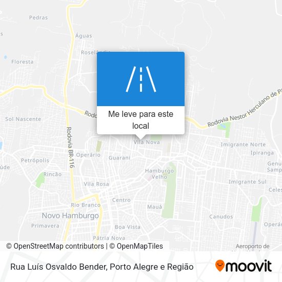 Rua Luís Osvaldo Bender mapa