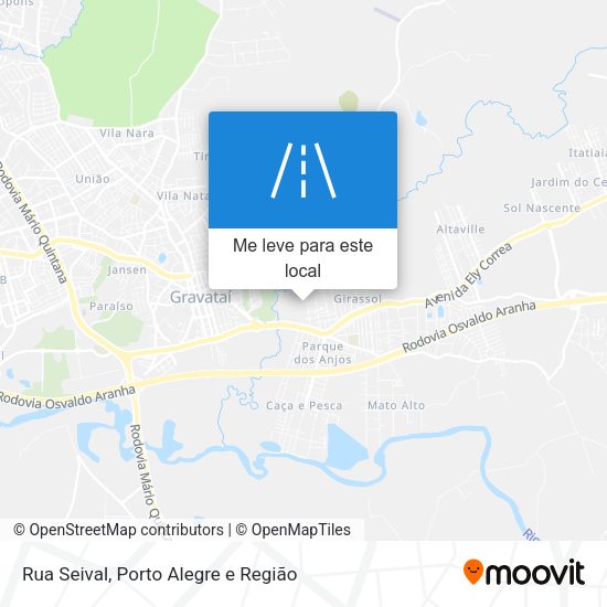 Rua Seival mapa