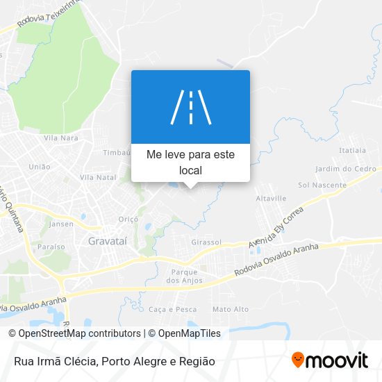 Rua Irmã Clécia mapa