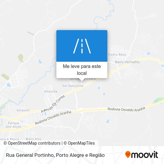 Rua General Portinho mapa