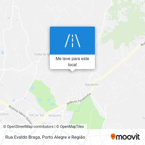 Rua Evaldo Braga mapa