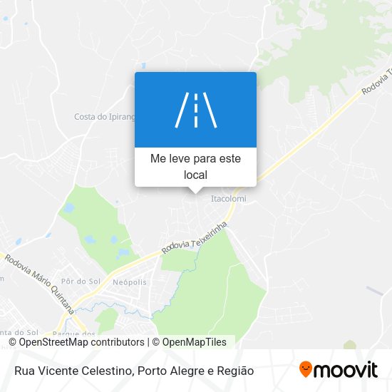 Rua Vicente Celestino mapa