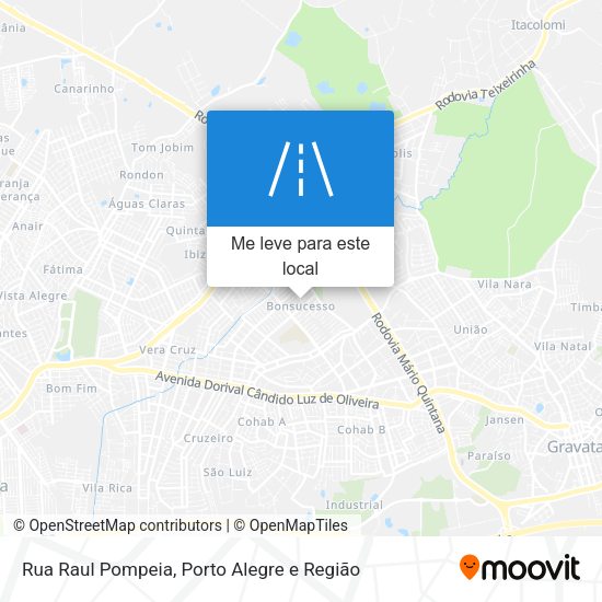 Rua Raul Pompeia mapa