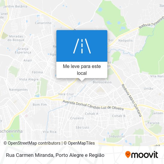 Rua Carmen Miranda mapa