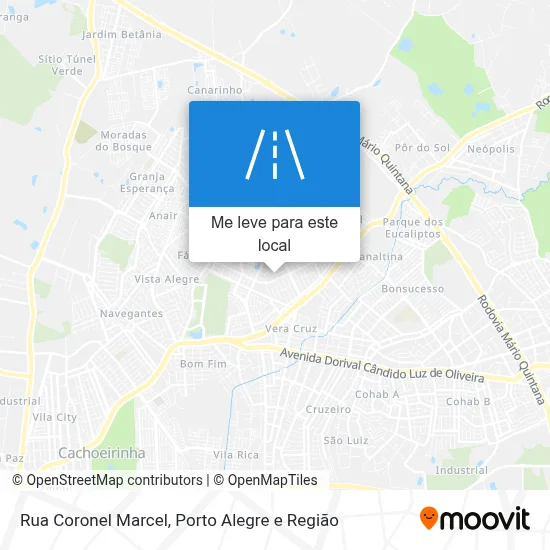 Rua Coronel Marcel mapa