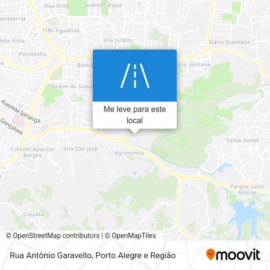 Rua Antônio Garavello mapa