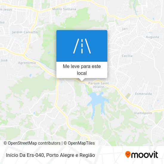Início Da Ers-040 mapa