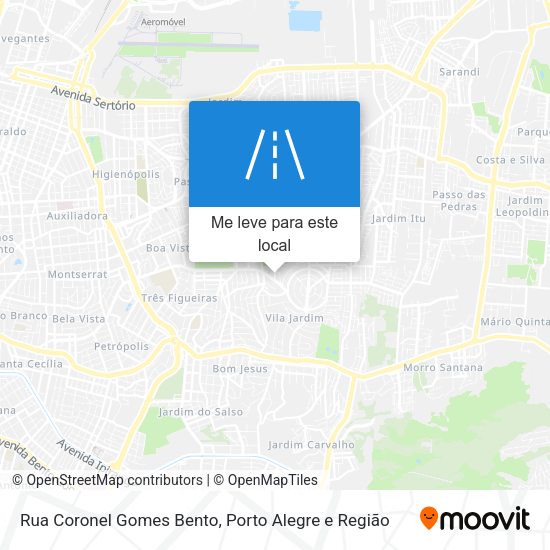 Rua Coronel Gomes Bento mapa