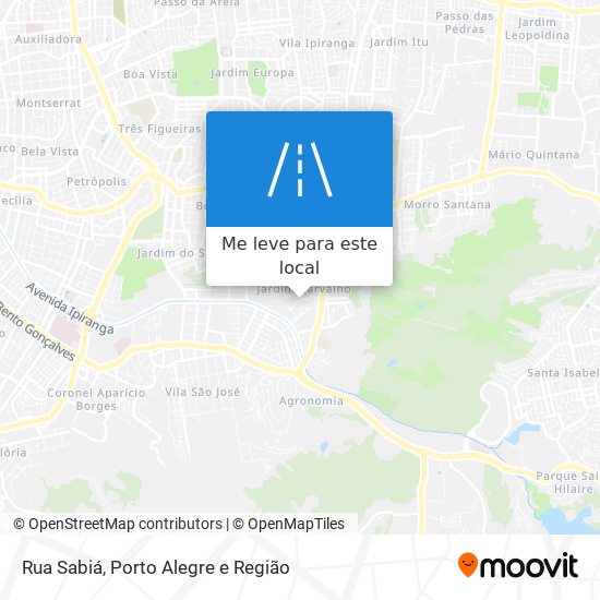 Rua Sabiá mapa