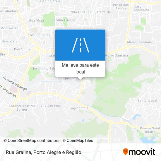 Rua Gralina mapa