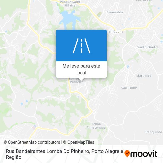 Rua Bandeirantes Lomba Do Pinheiro mapa