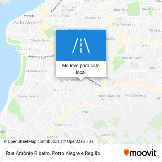 Rua Antônio Ribeiro mapa