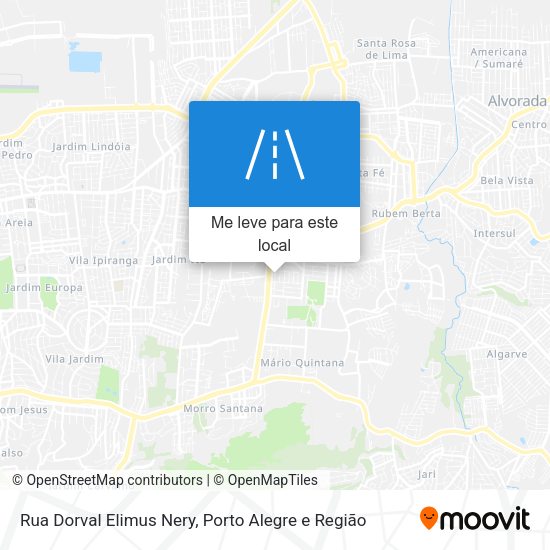 Rua Dorval Elimus Nery mapa