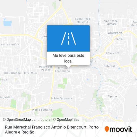 Rua Marechal Francisco Antônio Bitencourt mapa