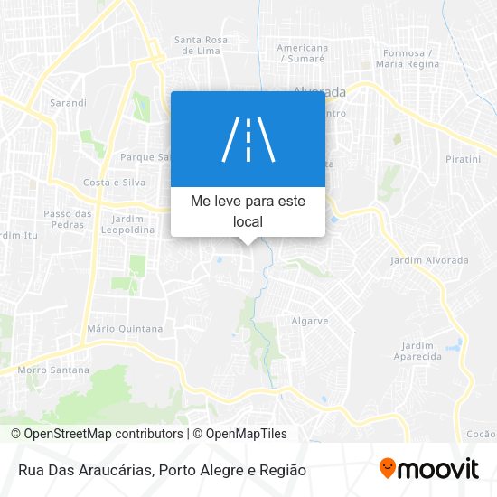 Rua Das Araucárias mapa