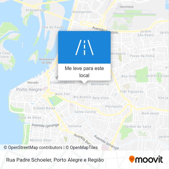 Rua Padre Schoeler mapa