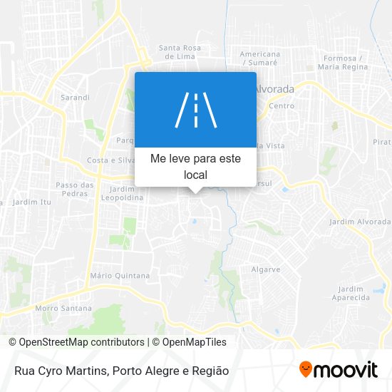 Rua Cyro Martins mapa