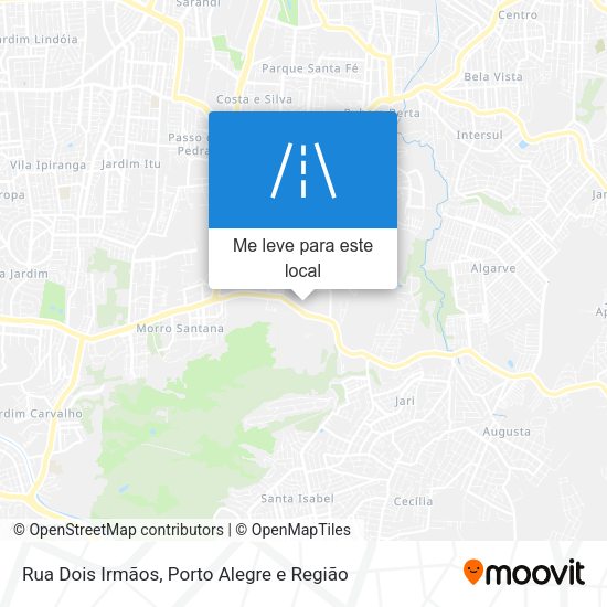 Rua Dois Irmãos mapa