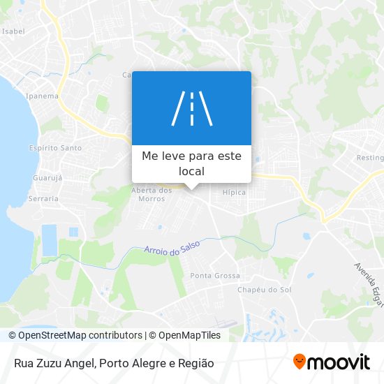 Rua Zuzu Angel mapa