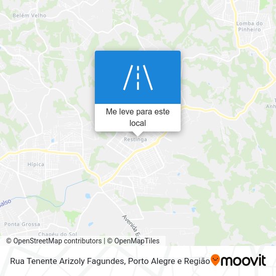 Rua Tenente Arizoly Fagundes mapa
