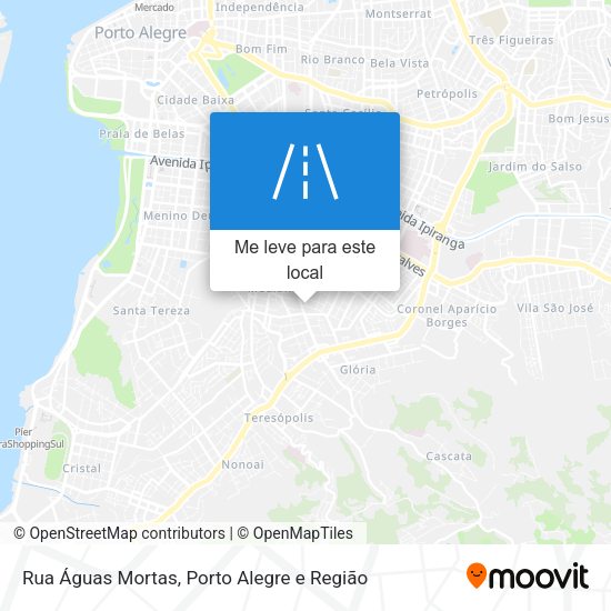 Rua Águas Mortas mapa
