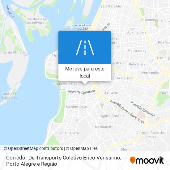 Corredor De Transporte Coletivo Erico Verissimo mapa