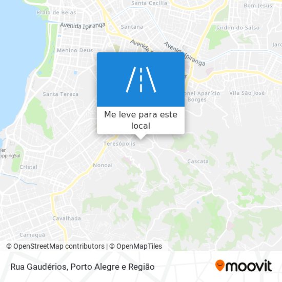 Rua Gaudérios mapa